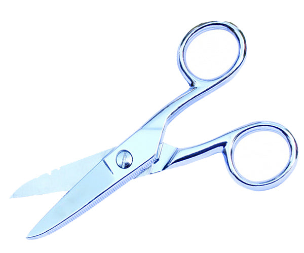 5" Scissor Run Electrician's Scissors - Silver - Primus Cable Tools for Cable Installation and Termination