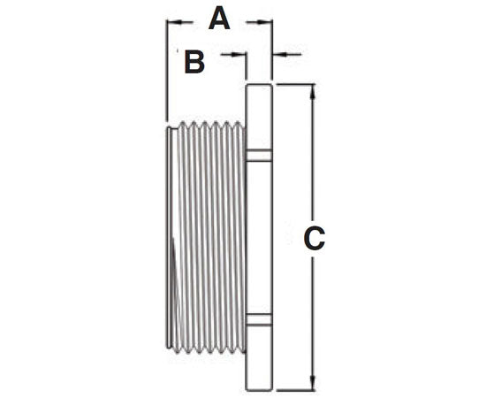 Larger Reducing Bushings Zinc die-cast  2"-1/2" x1-1/4" to 4" x 3-1/2" diagram