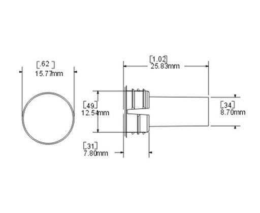 Switch (Only), Recessed 1/2" Switch