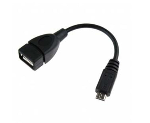 USB 2.0 Adapter Cable, Micro B Male/A-Male, 6-inch