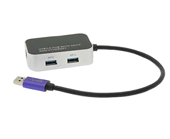 USB 3.0 3-Port Hub with Ethernet SD/TF Reader