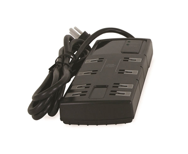 8 Outlet Power Strip - Black - Primus Cable