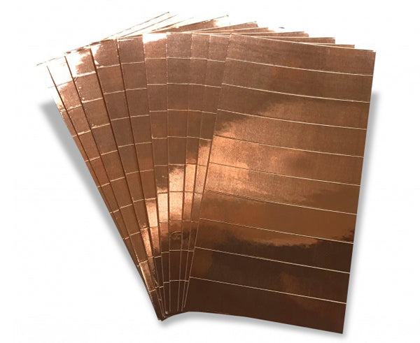 Copper Foil Strips - 10 strips per sheet (10 sheets per pack) 100 pcs