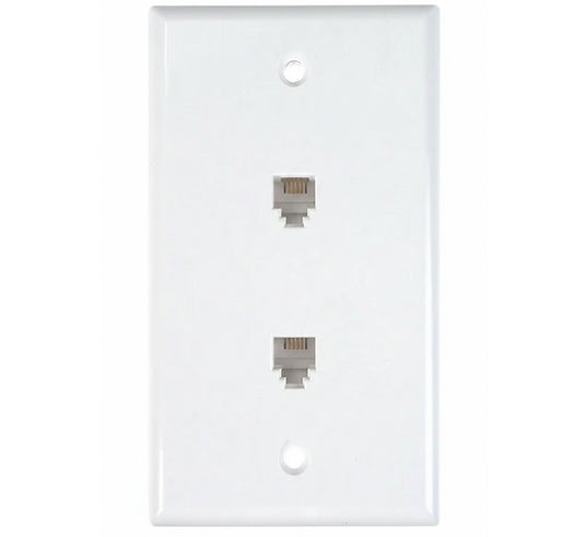 Modem Rj11 Wall RJ11 Wall Plate 2-Port 4 Conductor — Primus Cable