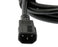 Power Cord, C13 to C14, SJT, 14/3, Black - Close up of plug - Primus Cable
