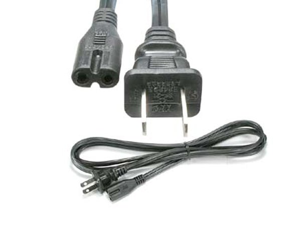 Computer Power Cord, 2-Prong Figure-8, 18/2 - Black - Primus Cable
