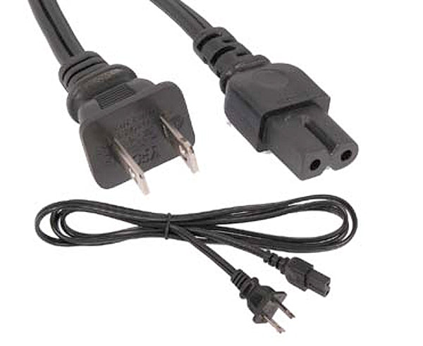 Power Cord, 2-Prong Polarized - Black - Primus Cable