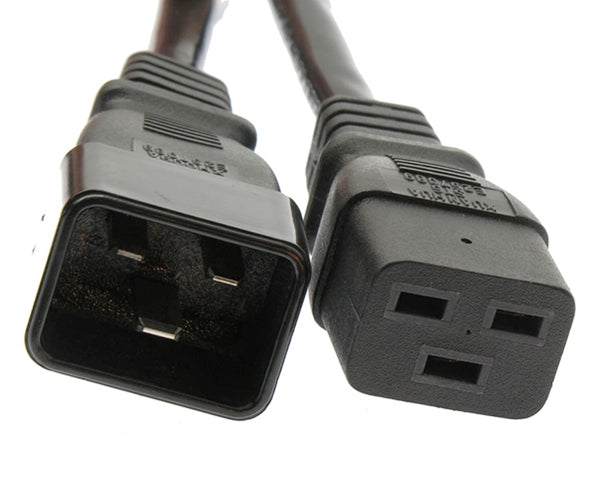 Power Cord, C19 to C20, Black, SJT, 14/3, Black - Primus Cable