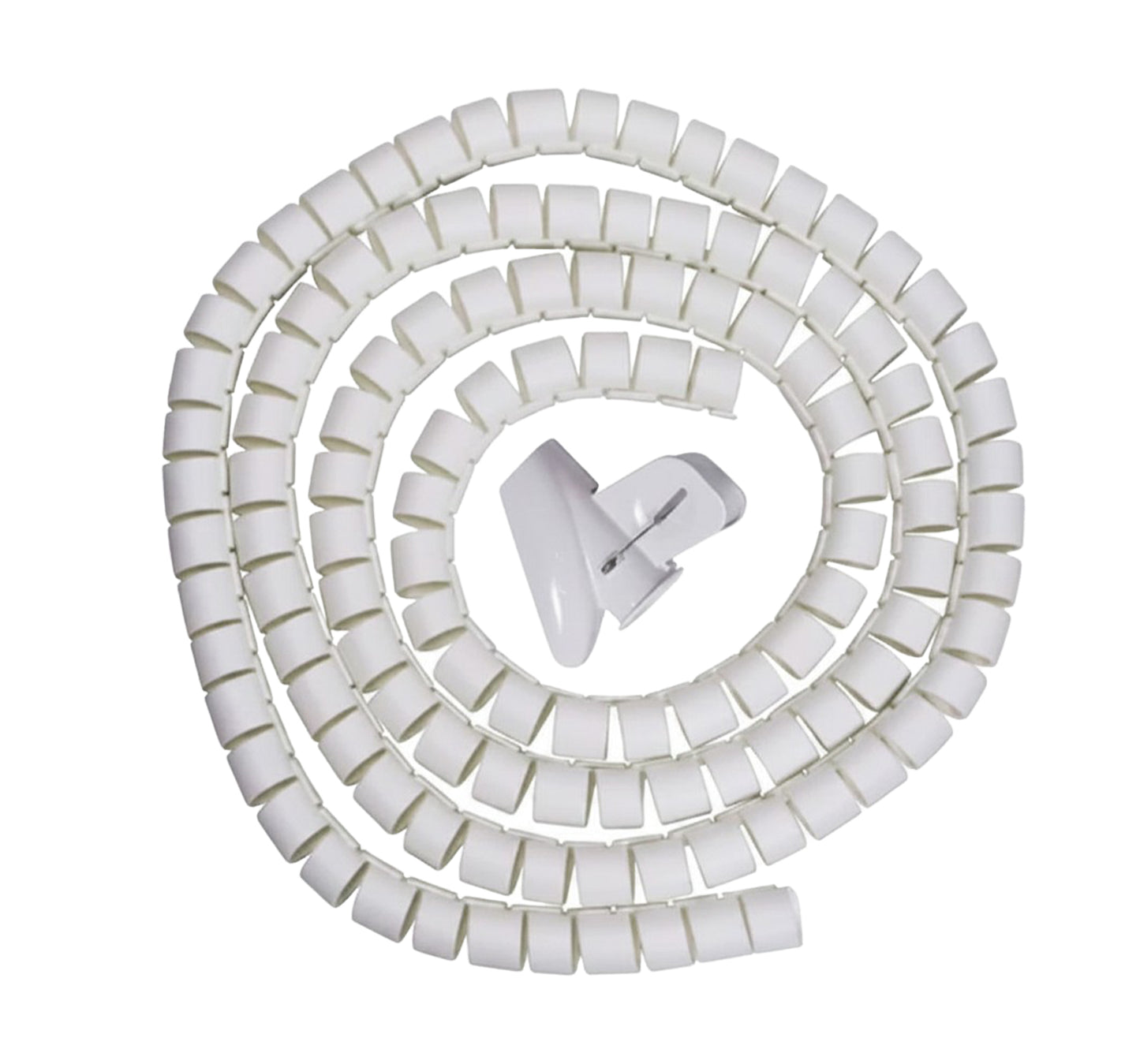 White Spiral Cable Zip Wrap