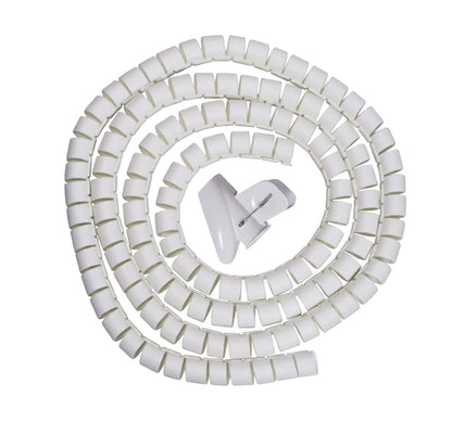 White Spiral Cable Zip Wrap