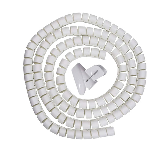 White Spiral Cable Zip Wrap