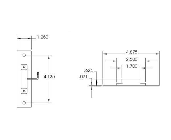 Recessed ANSI Switch (UL listed), Tamper Resistant