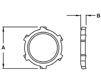 Plated Steel Conduit Locknut Diagram