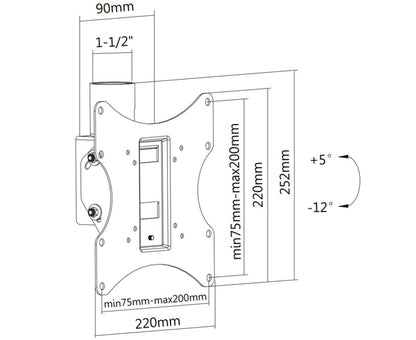 Ceiling Mount Dimensions