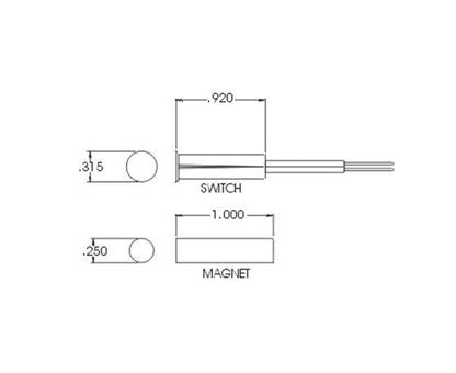 Miniature 1/4" Flanged Recessed Switch