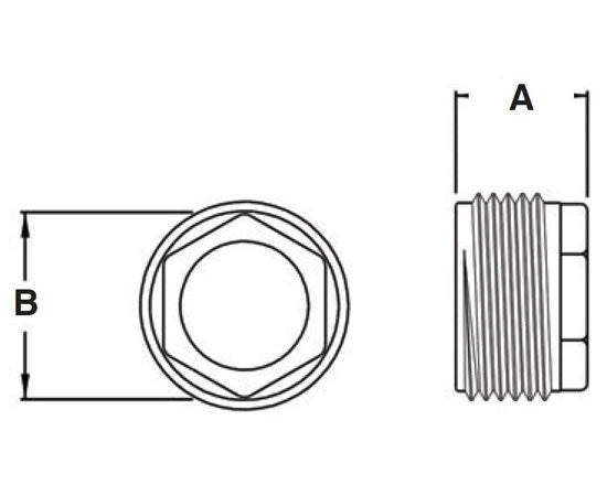 Metal Conduit Reducing Bushing - Zinc Die-Cast Diagram