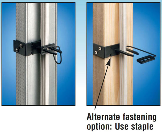 Cable Standoff Mount Showing Alternate Fastening Option Using Staple