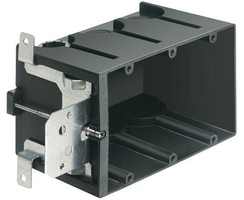 IN/OUT™ BOX in Adjustable PLASTIC Outlet Box - New Construction - 3 gang