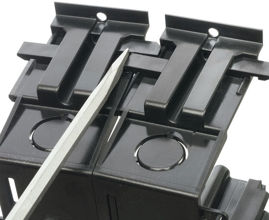 Gangable Non-Metallic/Plastic Dual-Gang End Box w/ Mounting Wing Screws (Retrofit/Old Work)