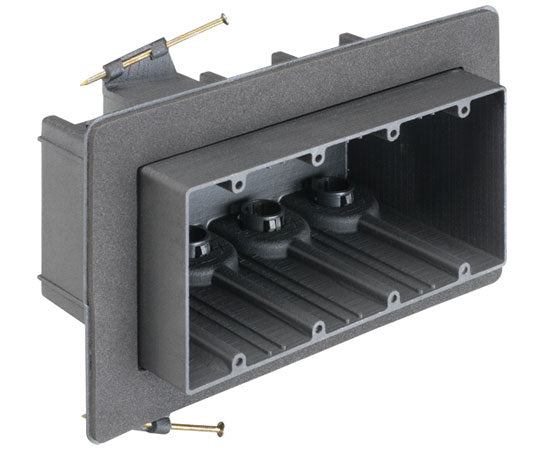 Four-Gang Nail-On Vapor Boxes For Devices - New Construction - Double Drywall