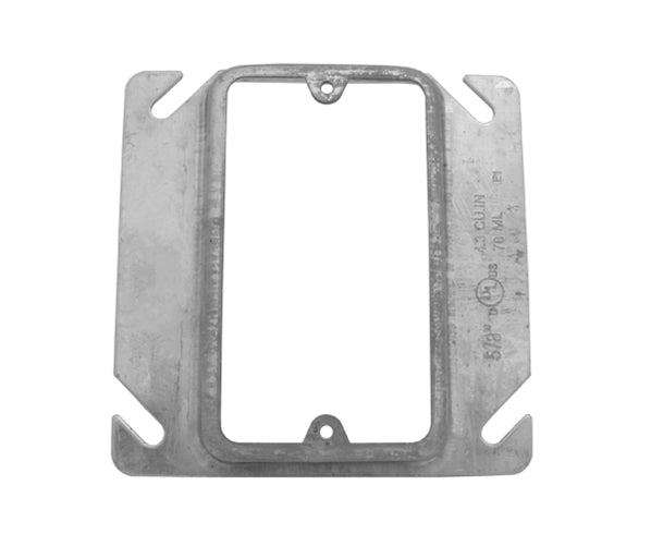 Electrical Box Cover, 4" Steel Square, Single Gang - EoL
