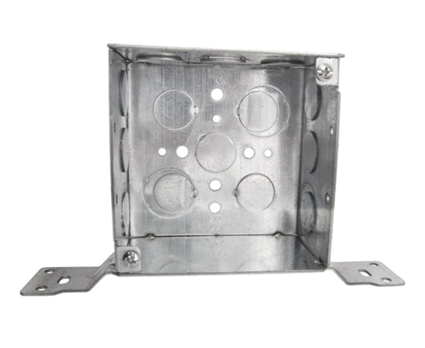 Electrical Box, 4" Steel Square with Wall Bracket