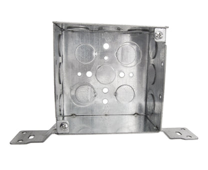 Electrical Box, 4" Steel Square with Wall Bracket