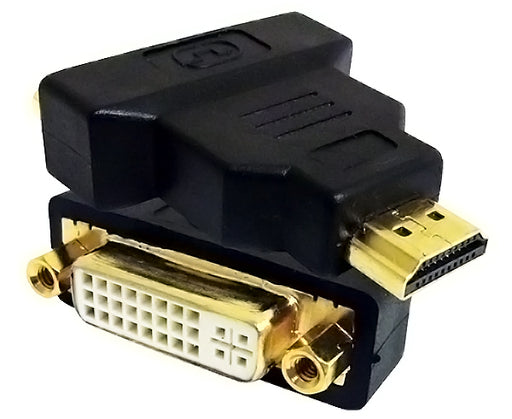 HDMI Adapter, Male/Female DVI Gold Plated