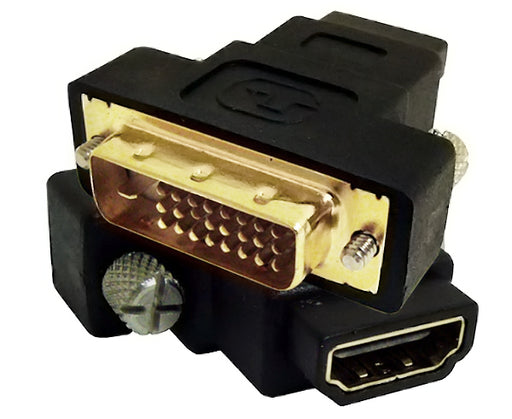 DVI-D/HDMI Dual Link Adapter, Male/Female Gold Plated