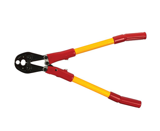 Red and Orange OD59 Mechanical and Ratchet Drive Crimping Tool