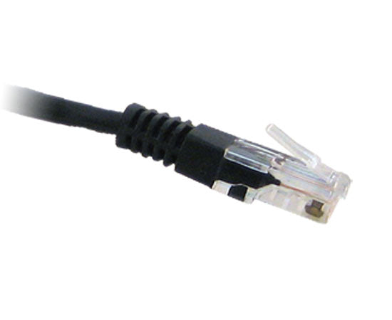 CAT5E Ethernet Patch Cable, Molded Boot, RJ45 - RJ45, 100ft - Black