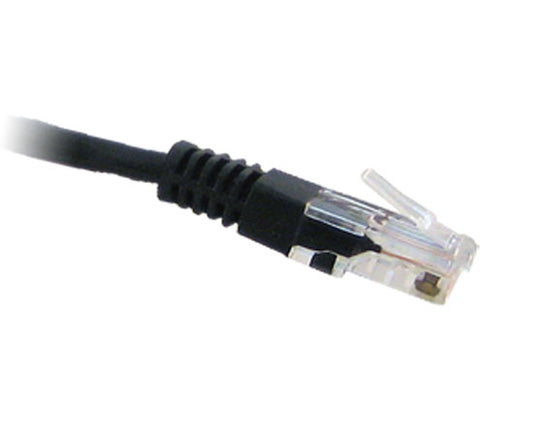 CAT5E Ethernet Patch Cable, Molded Boot, RJ45 - RJ45, 100ft - Black
