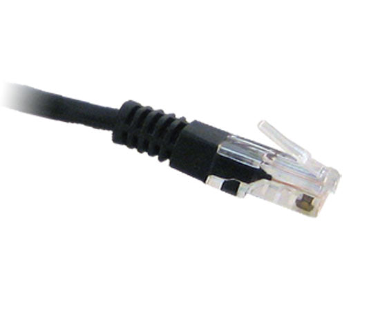 CAT5E Ethernet Patch Cable, Molded Boot, RJ45 - RJ45, 7ft - Black