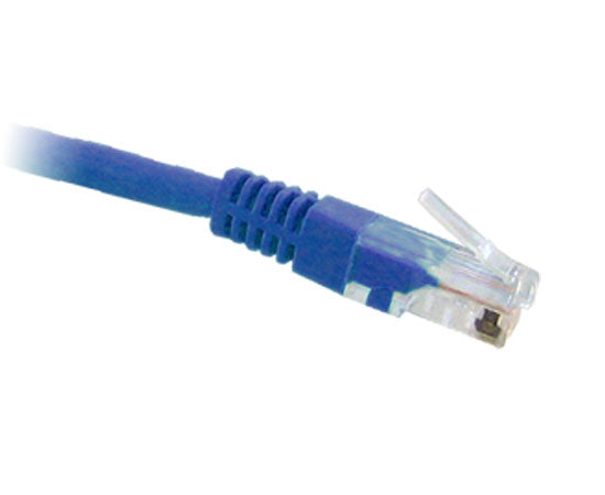 CAT5E Ethernet Patch Cable, Molded Boot, RJ45 - RJ45, 50ft - Blue