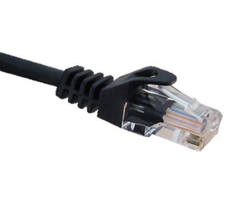 CAT5E Ethernet Patch Cable, Snagless Molded Boot, RJ45 - RJ45, 6ft - Black