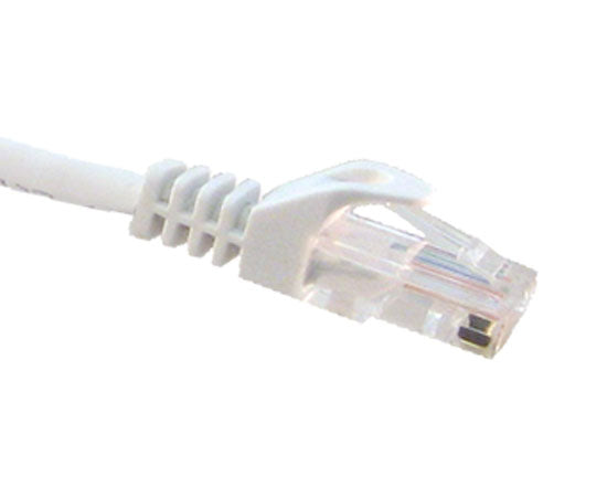 CAT5E Ethernet Patch Cable, Snagless Molded Boot, RJ45 - RJ45, 75ft - White