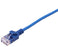 CAT6A Ethernet Patch Cable, Slim, Snagless Molded Boot, UTP, 10G, 28AWG, RJ45 - RJ45, 10ft Blue