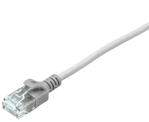 CAT6 Ethernet Patch Cable, Slim, Snagless Molded Boot, 28 AWG, RJ45 - RJ45, 10FT Gray