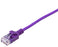 CAT6A Ethernet Patch Cable, Slim, Snagless Molded Boot, UTP, 10G, 28AWG, RJ45 - RJ45, 15ft Purple