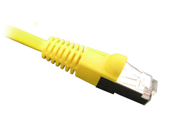 2' CAT6 Ethernet Patch Cable Shielded, Snagless Molded Boot - Yellow