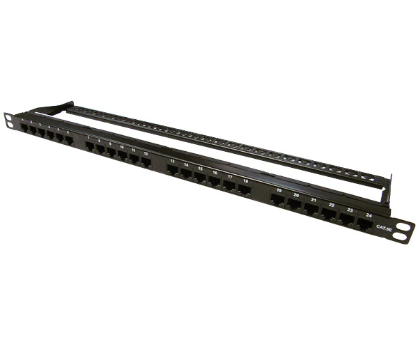 CAT5E High Density 24 Patch Panel, Half-U 180° IDC's right view
