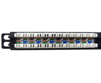 CAT5E High Density 24 Patch Panel, Half-U 180° IDC's interior view