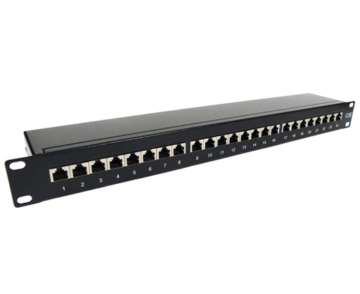 CAT 5E Shielded Ethernet Patch Panel for Networking, 24 port_1