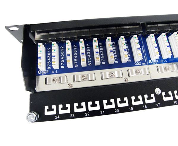 CAT 5E Shielded Ethernet Patch Panel for Networking, 24 port_8