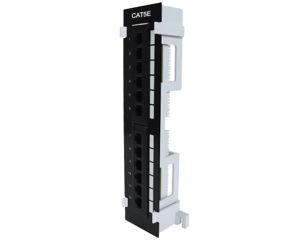 CAT5E 12 Port Vertical Patch Panel w/ Bracket_1