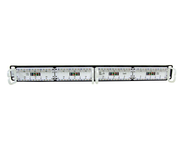 CAT6 Unshielded 12-Port Patch Panel, 110 Punchdown Termination, Black - 05