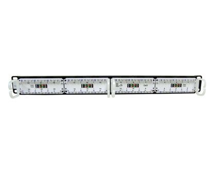 CAT6 Unshielded 12-Port Patch Panel, 110 Punchdown Termination, Black - 05