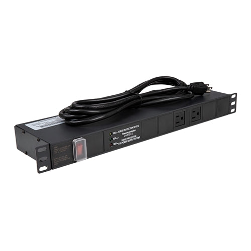 Basic Rack Mount PDU - 15A, 120V, 1.8kW w/NEMA 5-15R Outlets - Black - Primus Cable