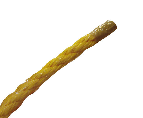 Twisted 3 Strand Polypropylene Rope, U.V. Stabilized, Yellow, 3/8, 3/16,  1/4, 5/16, 1/2, 5/8, 3/4, 1