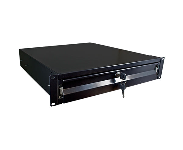 Network Rack Mount Lock Box Network Rack, Rack Mountable Locking Drawer, 2U, 3U — Primus Cable